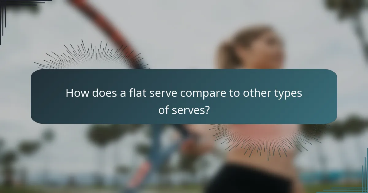 How does a flat serve compare to other types of serves?