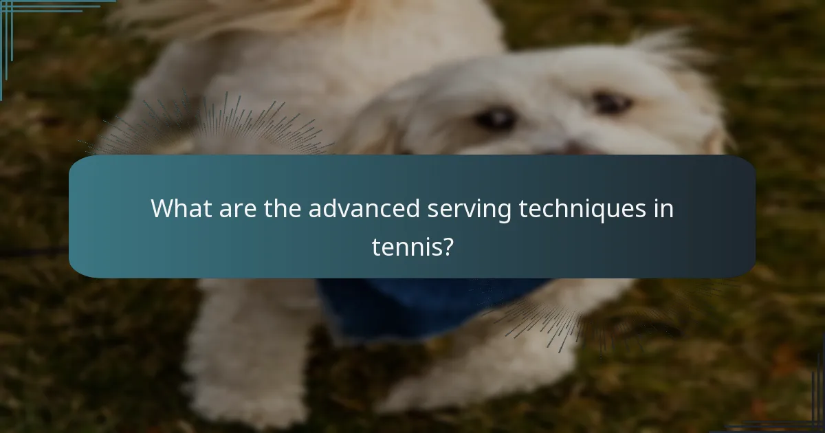 What are the advanced serving techniques in tennis?