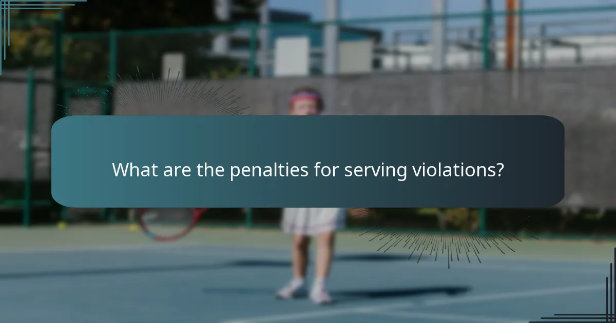 What are the penalties for serving violations?