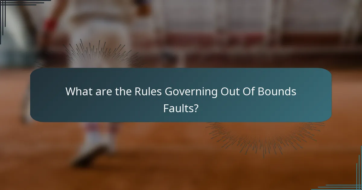 What are the Rules Governing Out Of Bounds Faults?