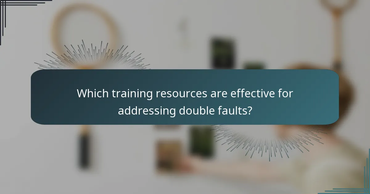 Which training resources are effective for addressing double faults?